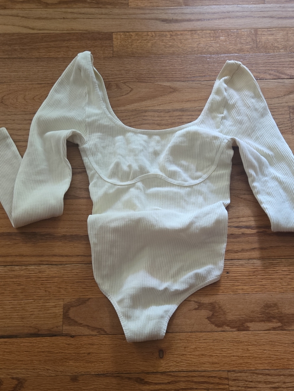 Free People Ribbed Bodysuit- Cream
